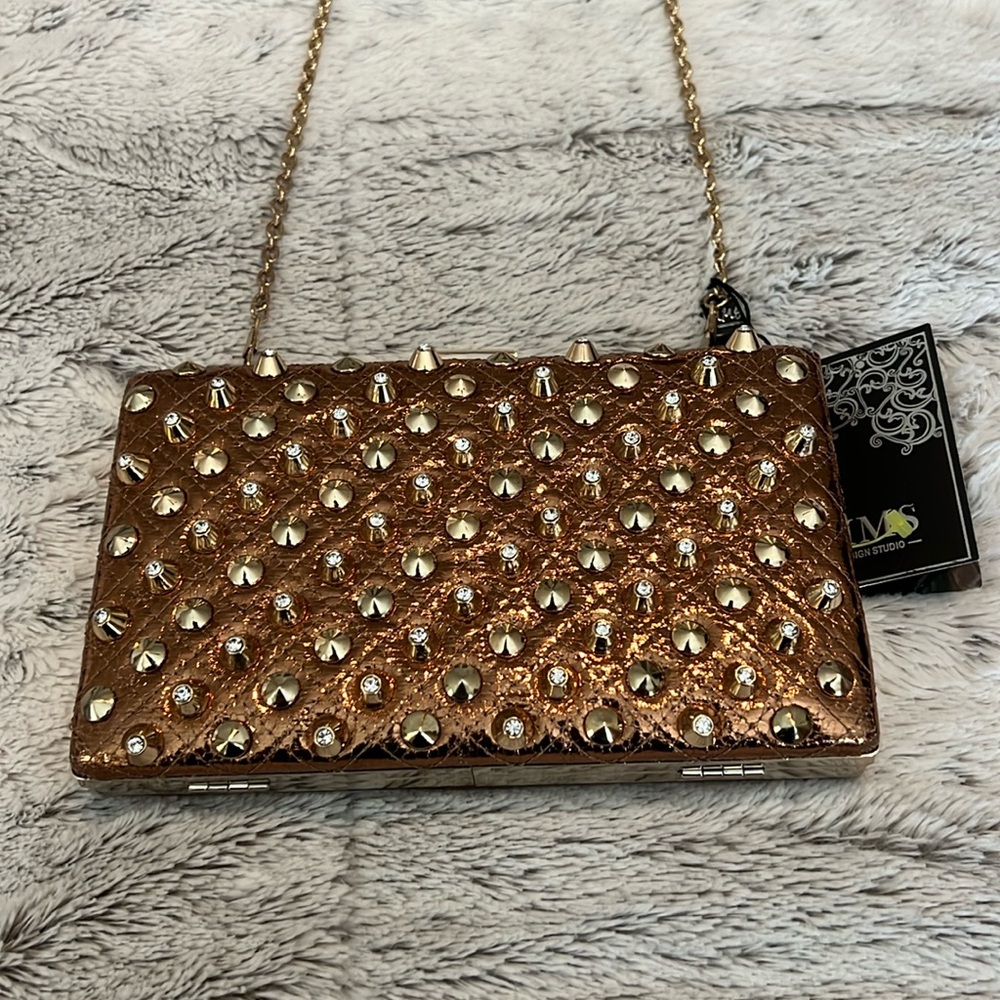 NWT MMS design studio evening bag in bronze